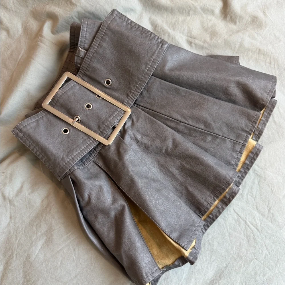 Poster Girl Faux Leather Mini Skirt - Picture 2 of 2